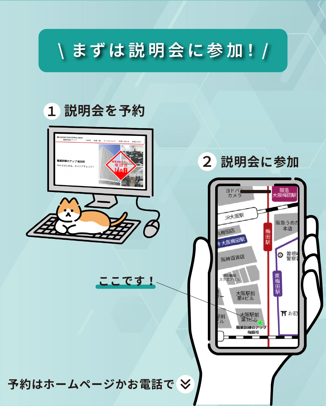 職業訓練のアップなんば校SNS投稿6